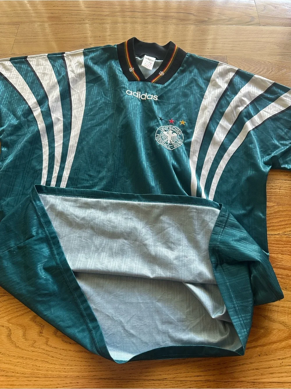 VINTAGE ADIDAS GERMANY 1996-1998 AWAY FOOTBALL SOCCER JERSEY  RETRO  MEN’S  XXL